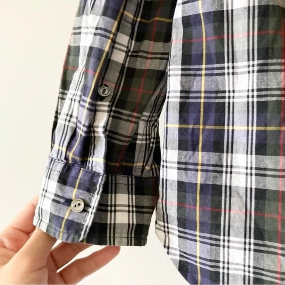 J.‎ Crew Shrunken Boy Shirt Forest Tartan Plaid Top 6